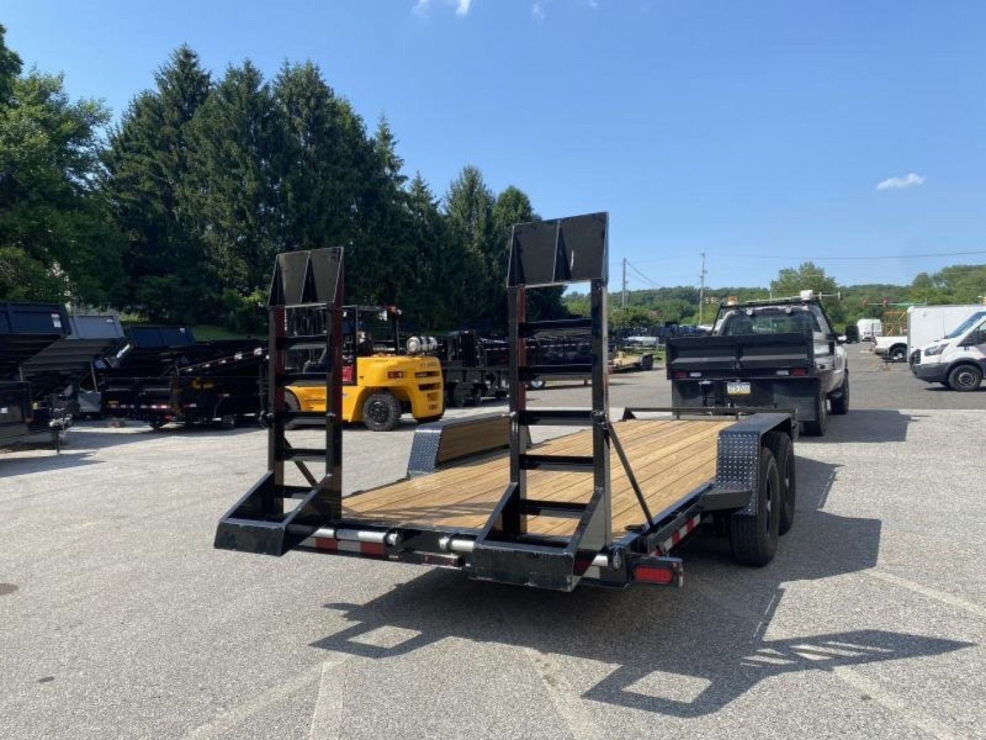 New 7 x 20 EH14 BWISE Implement Equipment Trailer 14k **Hammertone Black