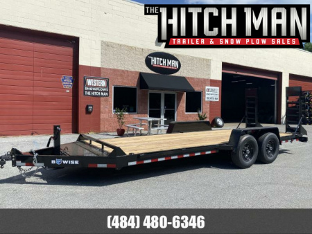 New 7 x 20 EH14 BWISE Implement Equipment Trailer 14k **Hammertone Black