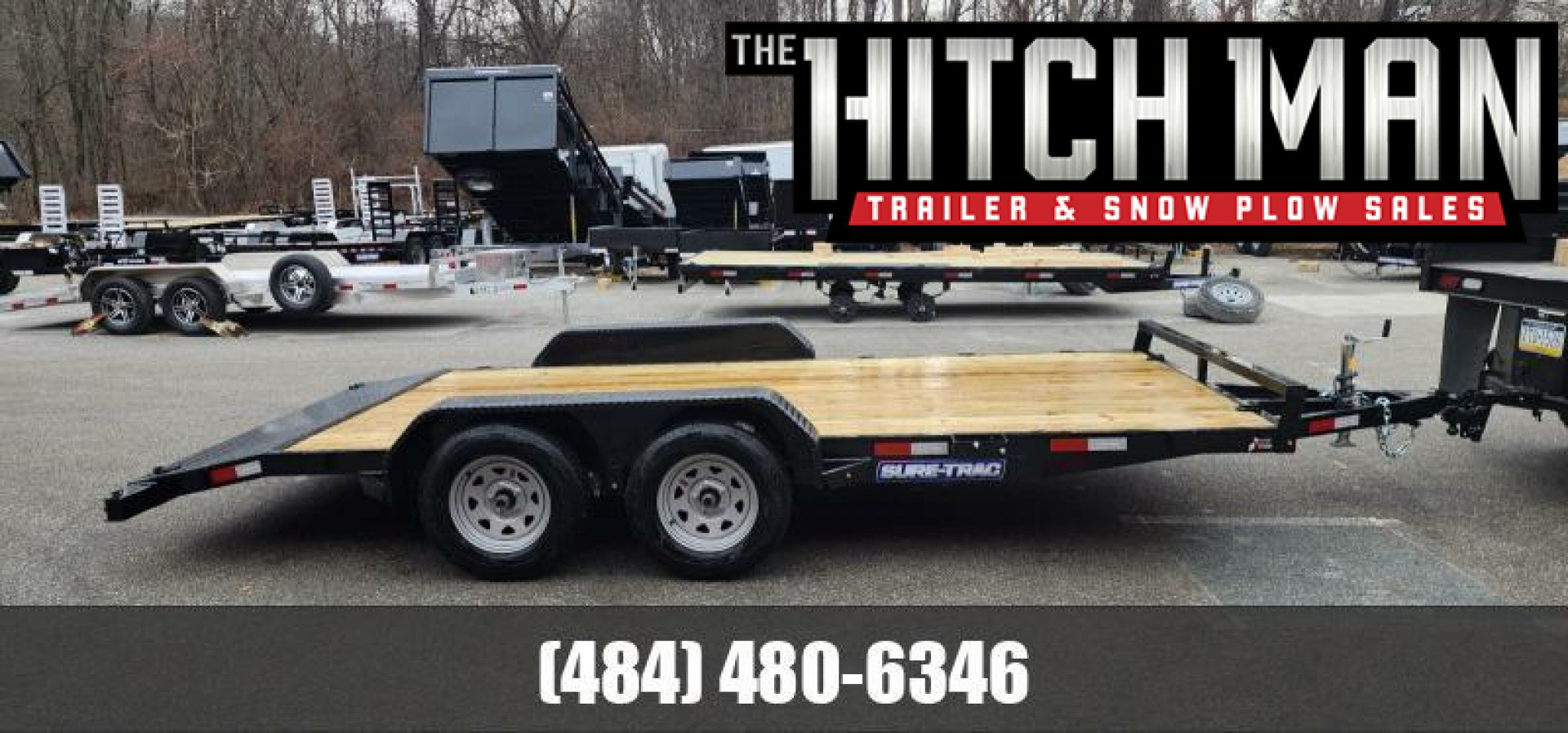 New 7 x 16 (14+2) Sure-Trac C-Channel Car Hauler Trailer 7k