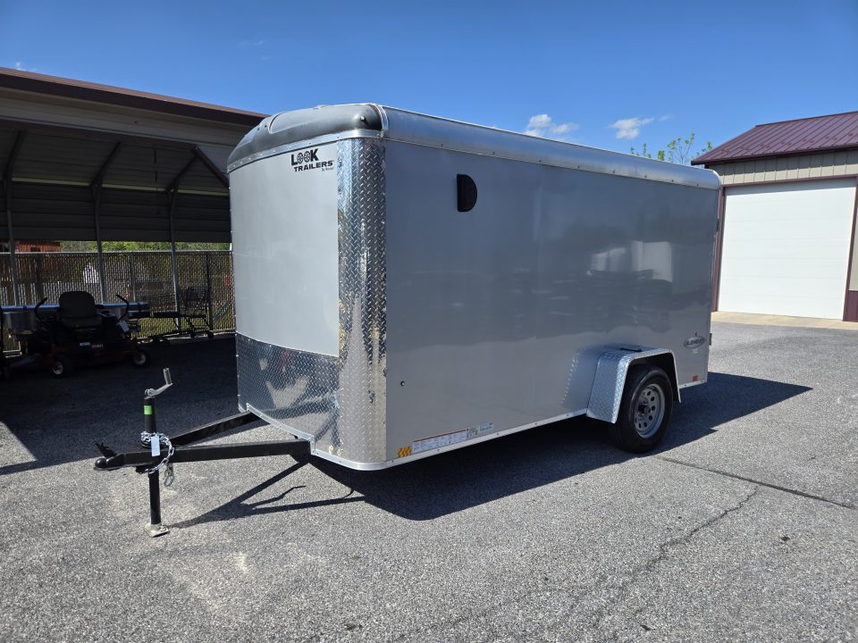 New 6 x 12 Look Element SE Round Top Cargo 3K   ***Silver w/Ramp Door