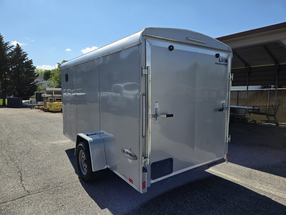 New 6 x 12 Look Element SE Round Top Cargo 3K   ***Silver w/Ramp Door