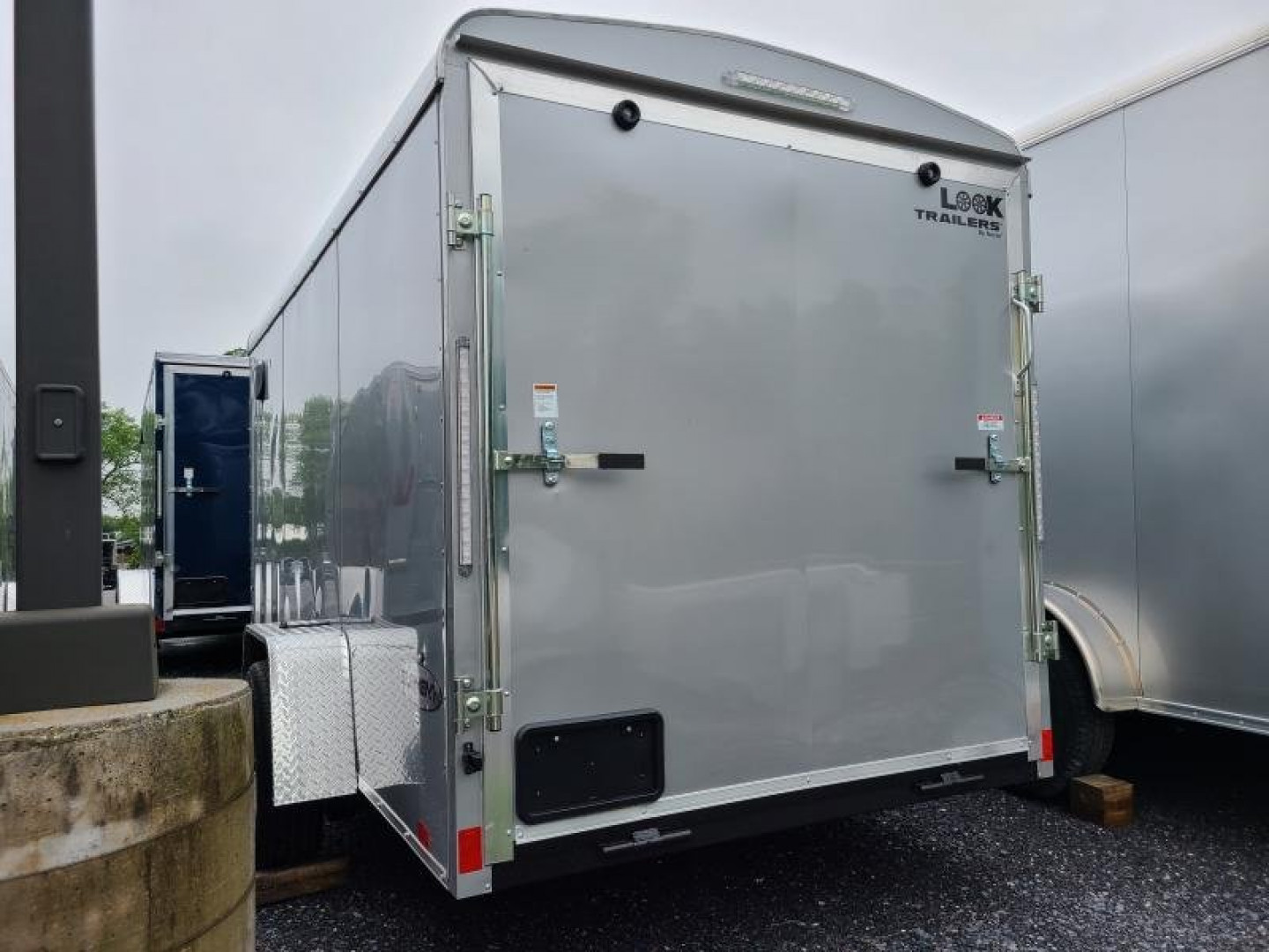 New 6 x 12 Look Element SE Round Top Cargo 3K   ***Silver w/Ramp Door