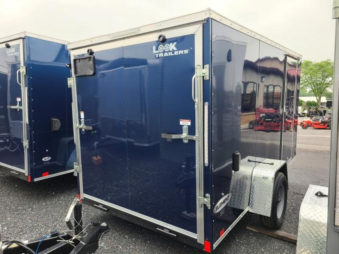 New 6 x 12 Look Element SE V-Nose Cargo, 3K GVWR  ***Indigo Blue w/Ramp Door & 4 Tie Downs