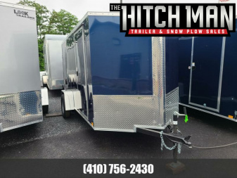 New 6 x 12 Look Element SE V-Nose Cargo, 3K GVWR  ***Indigo Blue w/Ramp Door & 4 Tie Downs