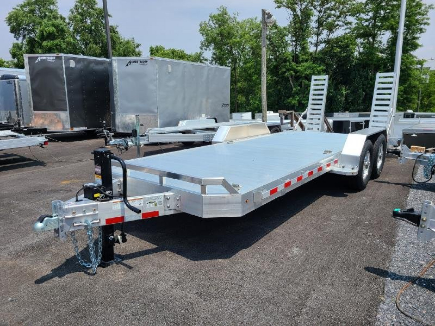 New 7' x 20' Aluma Super Heavy Aluminum Implement Equipment Trailer, 14K GVWR