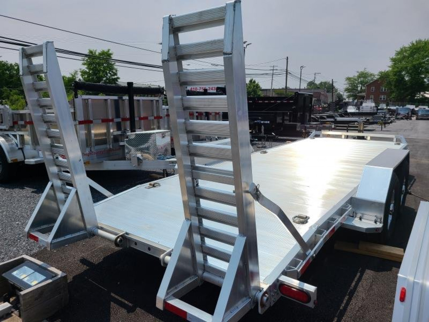 New 7' x 20' Aluma Super Heavy Aluminum Implement Equipment Trailer, 14K GVWR