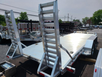 New 7' x 20' Aluma Super Heavy Aluminum Implement Equipment Trailer, 14K GVWR