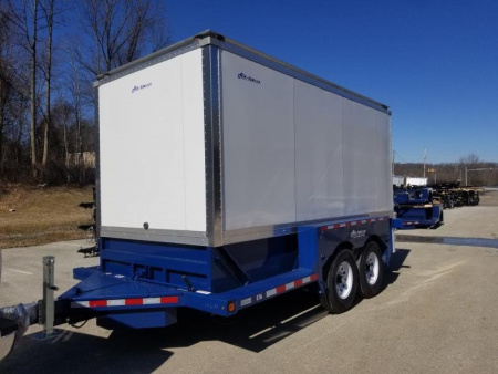New 6'3  x 15'9  Air-Tow E16-XL Enclosed Drop Deck Equipment Trailer 15k