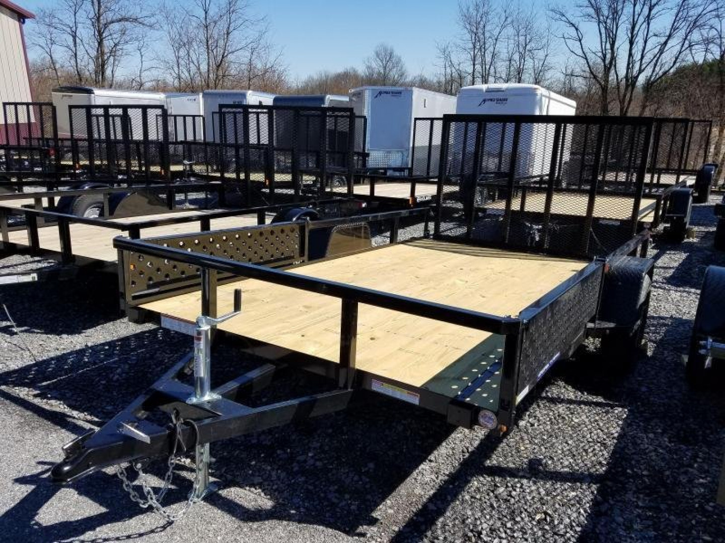 New 7 X 14 Sure-Trac Single Axle ATV Tube Top Utility Trailer, 3k GVWR ***Removable Side Ramps