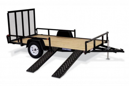 New 7 X 14 Sure-Trac Single Axle ATV Tube Top Utility Trailer, 3k GVWR ***Removable Side Ramps