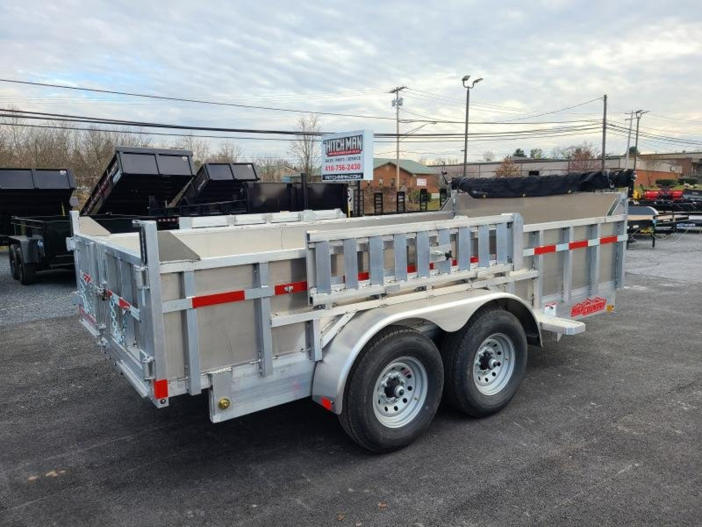 New 7 x 14 High Country HD Aluminum Dump Trailer, 14K GVWR  ***Includes 24" Sides, 7k Drop Axles, 8k Ramp Kit, Tarp Kit, Spare Mount, D-Rings