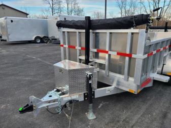 New 7 x 14 High Country HD Aluminum Dump Trailer, 14K GVWR  ***Includes 24" Sides, 7k Drop Axles, 8k Ramp Kit, Tarp Kit, Spare Mount, D-Rings