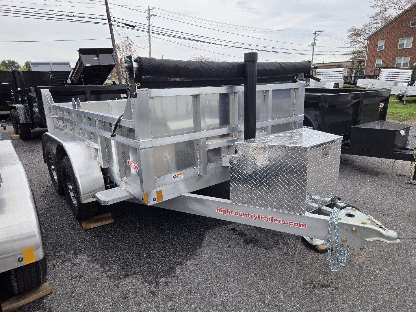 New 6 x 10 High Country Aluminum Dump Trailer, 7K GVWR ***Includes Tarp Kit, Telescopic Lift, Alum Wheels
