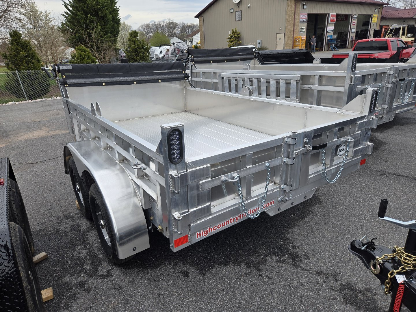 New 6 x 10 High Country Aluminum Dump Trailer, 7K GVWR ***Includes Tarp Kit, Telescopic Lift, Alum Wheels