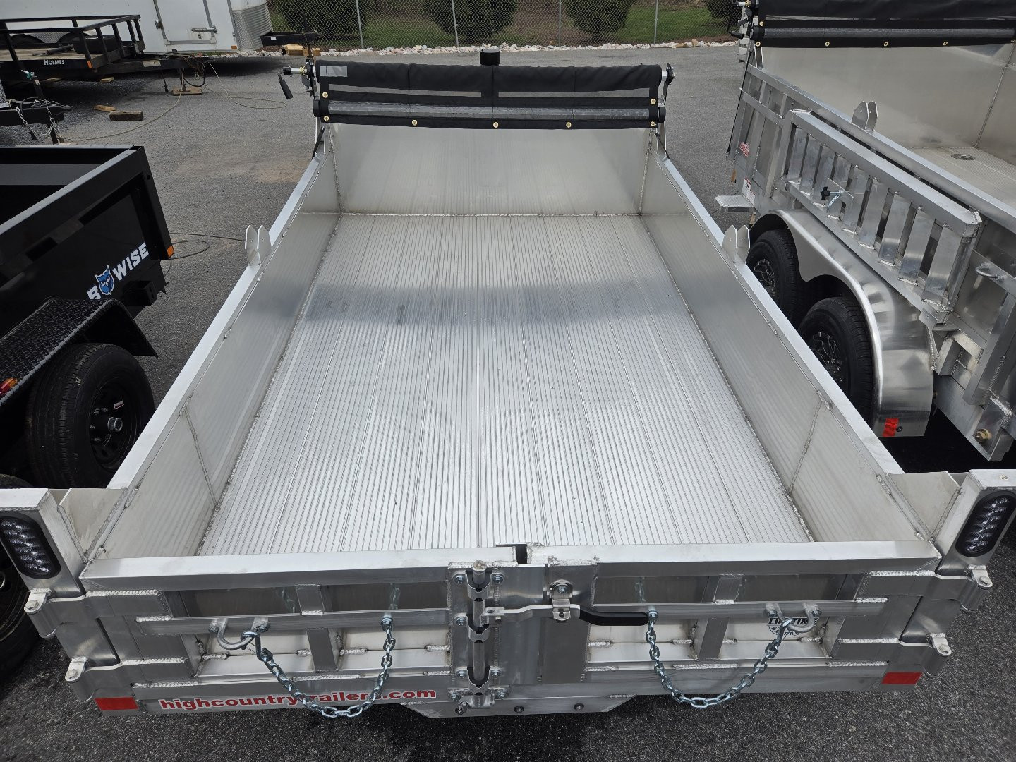New 6 x 10 High Country Aluminum Dump Trailer, 7K GVWR ***Includes Tarp Kit, Telescopic Lift, Alum Wheels