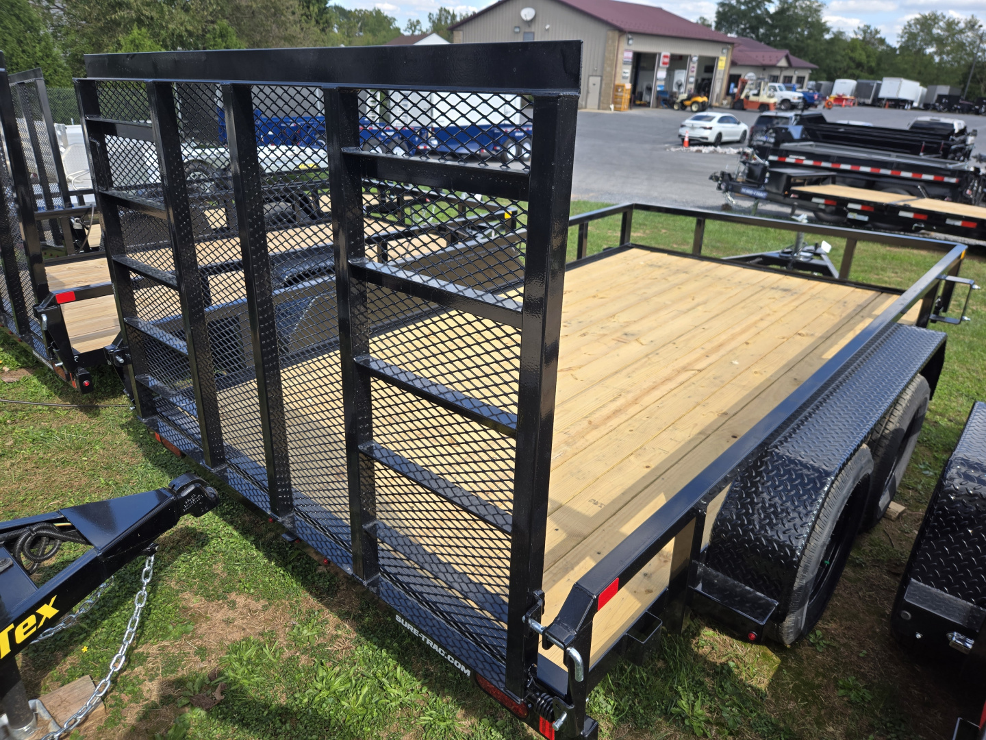 New 7 X 12 Sure-Trac Tandem Axle Tube Top Utility, 7k GVWR ***w/Spring Assist Reinforced Gate, Spare Mount & Set-Back Jack