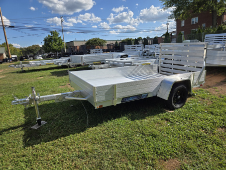 New 5'3" x 10' Aluma 6310ESA Aluminum Utility Trailer, 2K GVWR **w/ 12" Solid Side Kit & Ramp Gate