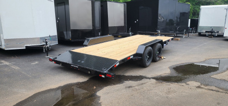 New 2025 SURE-TRAC 7 x 18 (16+2) C-Channel Car Hauler Trailer 7K Car / Racing Trailer