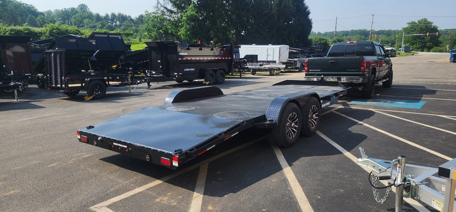 New 7 x 20 (16+4) Sure-Trac Steel Deck Car Hauler Trailer 10k