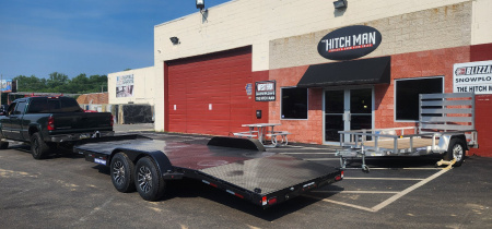 New 7 x 20 (16+4) Sure-Trac Steel Deck Car Hauler Trailer 10k