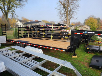 New 8.5 x 24 B-Wise Gooseneck Deckover Equipment Trailer 14K