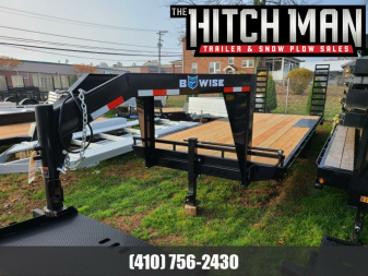New 8.5 x 24 B-Wise Gooseneck Deckover Equipment Trailer 14K