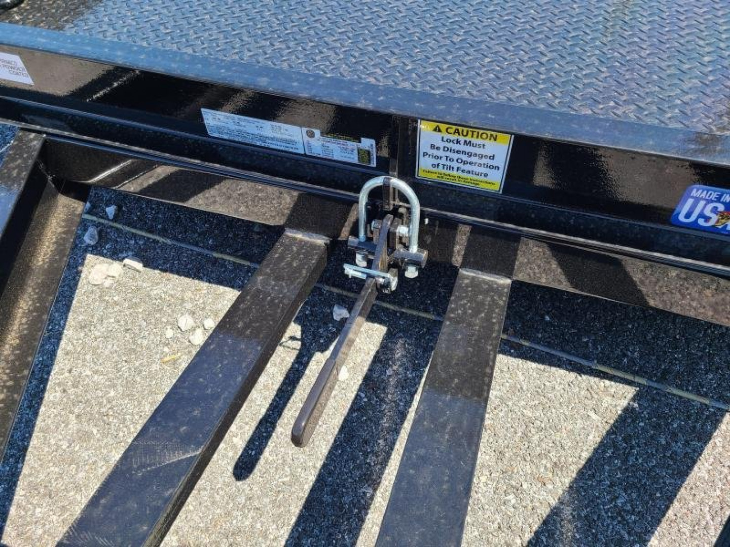 New 7 x 16 B-Wise T16-14 Steel Deck Gravity Tilt Bed Equipment Trailer 14K  **Hammertone Gray