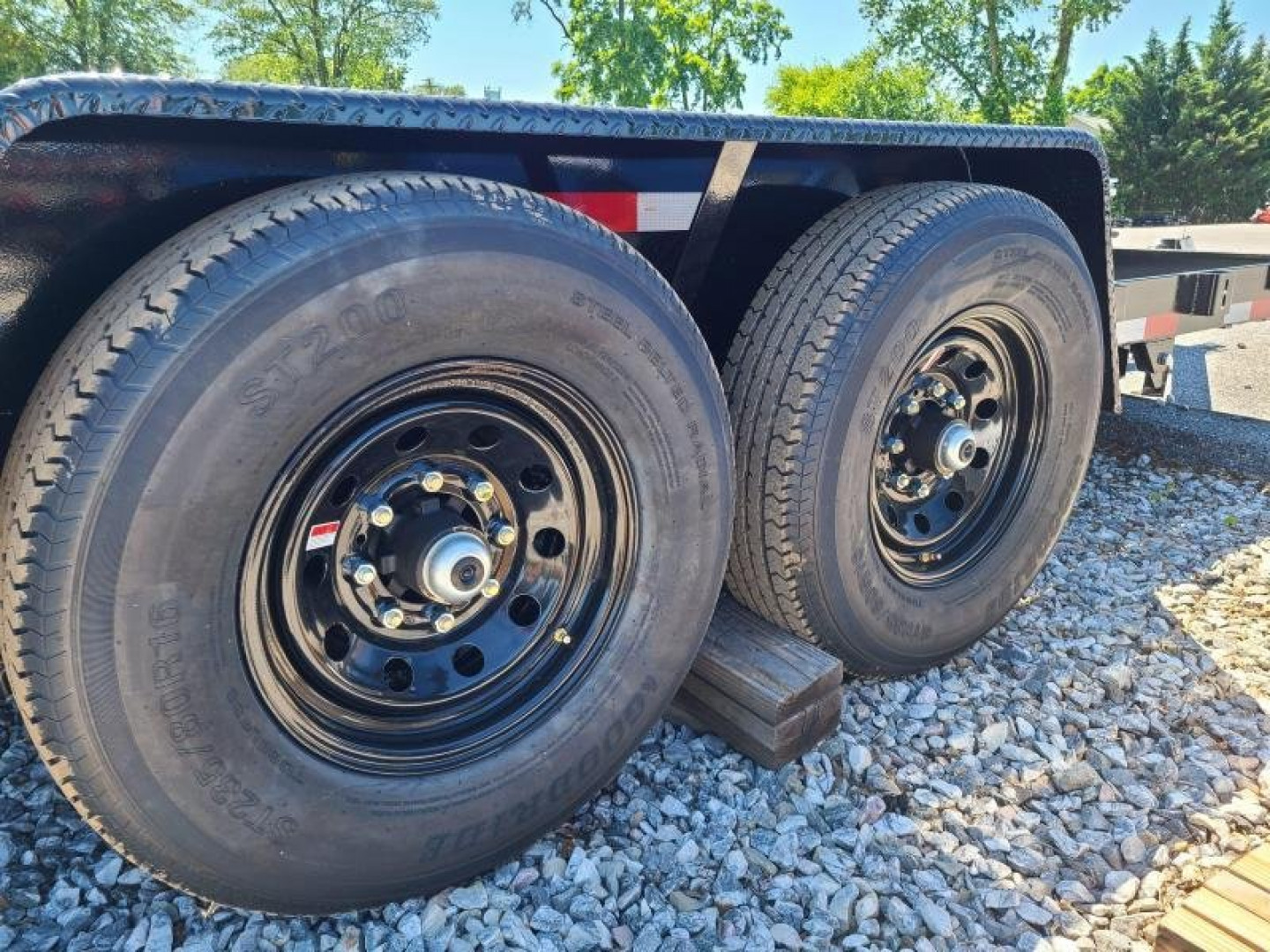 New 7 x 16 B-Wise T16-14 Steel Deck Gravity Tilt Bed Equipment Trailer 14K  **Hammertone Gray