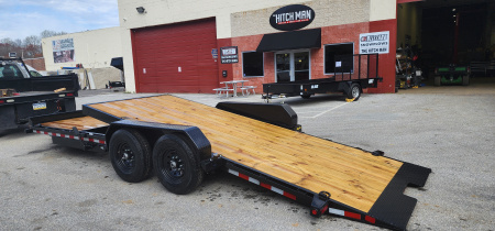 New 7 x 22 (16+6) Big Tex 14TL Tilt Equipment Trailer 14k**REMOVABLE FENDERS