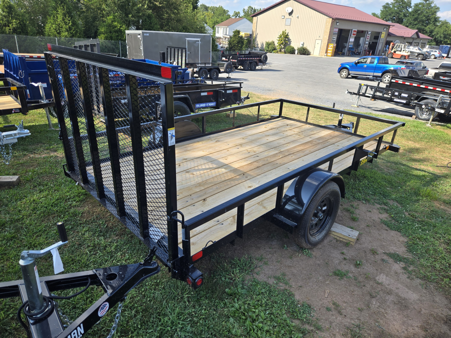 New 6.5 x 12 Big Tex 35SA Single Axle Utility Trailer, 3K GVWR ***Spring Assist Gate, Spare Mount