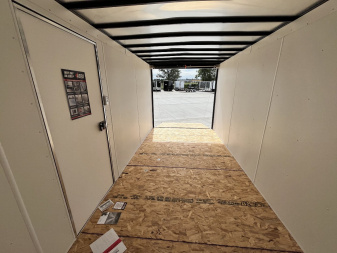 New NEW 2026 AERO 7x14 +2 V QUALITY Enclosed, WHITE Interior, Rear Ramp Cargo Trailer