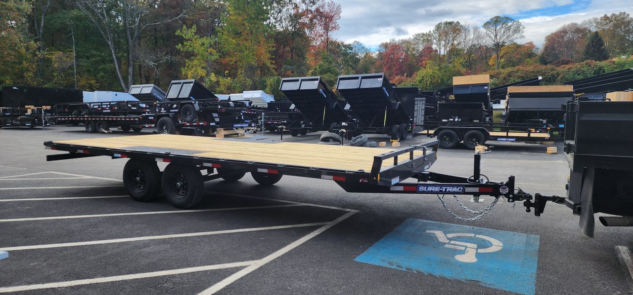 New 8.5 x 18 Sure-Trac Low Profile Flat Deck Deckover 10k