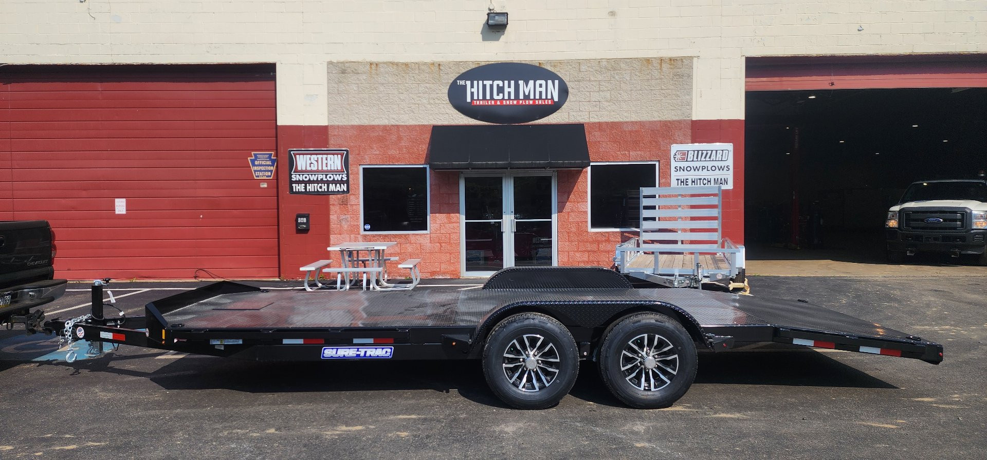 New 7 x 20 (16+4) Sure-Trac Steel Deck Car Hauler Trailer 10k