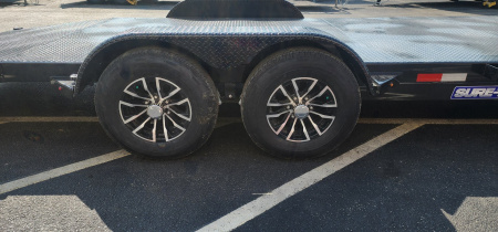 New 7 x 20 (16+4) Sure-Trac Steel Deck Car Hauler Trailer 10k