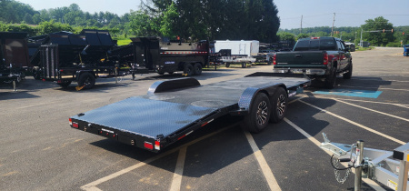 New 7 x 20 (16+4) Sure-Trac Steel Deck Car Hauler Trailer 10k