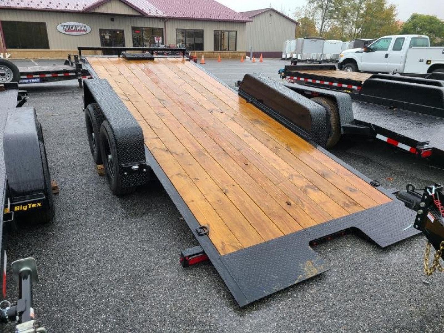 New 7' x 18' B-Wise HT18-14 Hydraulic Tilt Bed Equipment Trailer, 14K GVWR ***w/ Winch Mount, Adj. Coupler, 8k Dropleg Jack