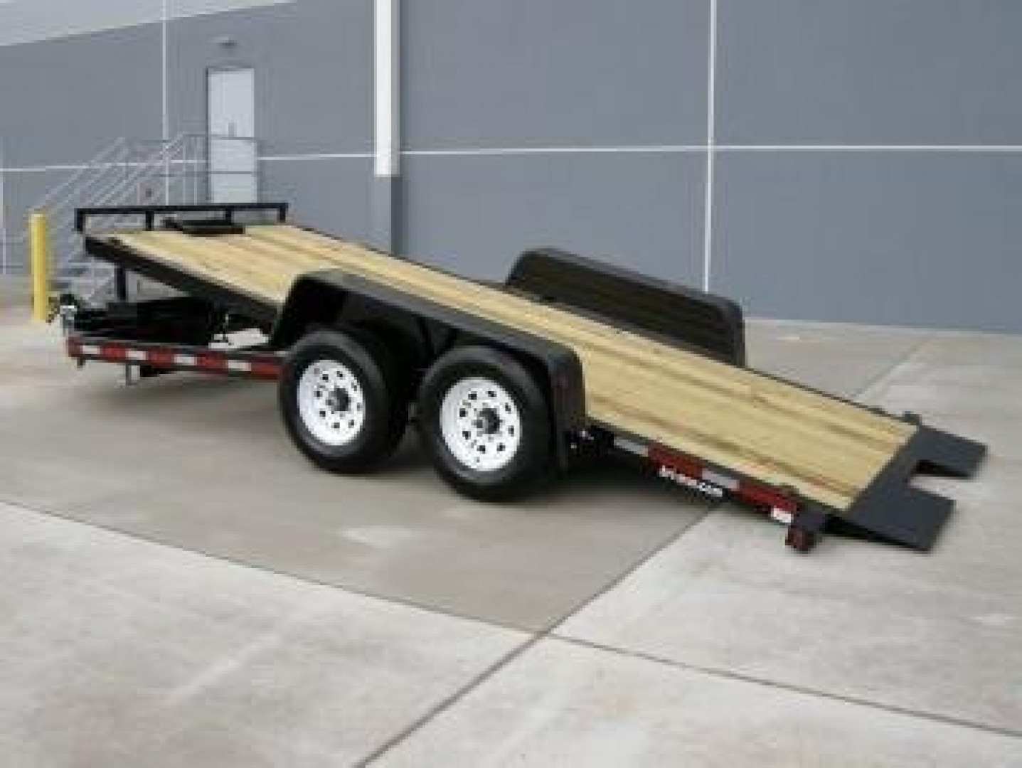 New 7' x 18' B-Wise HT18-14 Hydraulic Tilt Bed Equipment Trailer, 14K GVWR ***w/ Winch Mount, Adj. Coupler, 8k Dropleg Jack