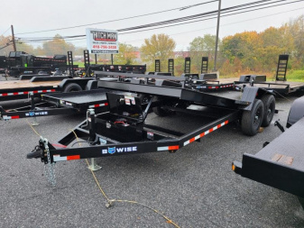 New 7' x 18' B-Wise HT18-14 Hydraulic Tilt Bed Equipment Trailer, 14K GVWR ***w/ Winch Mount, Adj. Coupler, 8k Dropleg Jack