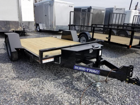 New 6.5 x 12 Sure-Trac Single-Axle Tilt Bed Equipment Trailer, 7.8k GVWR