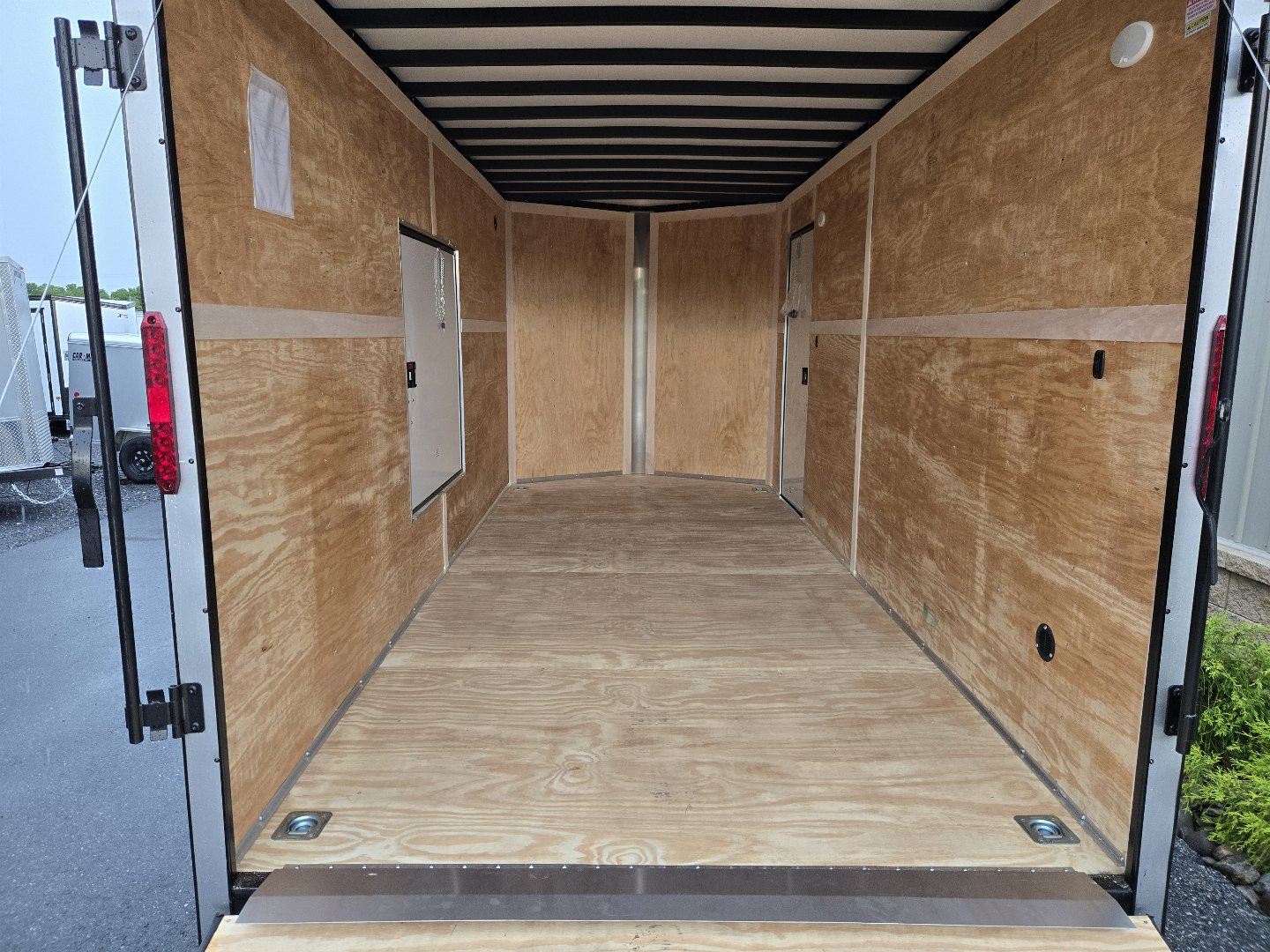 New 7 X 16 Homesteader Intrepid HD V-Nose Enclosed Cargo Trailer, 10k GVWR ***Silver PolyCor Exterior w/Black Out Pkg, Ramp Door, Alum Wheels