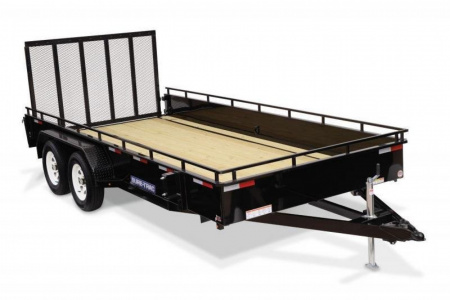New 7 x 16 Sure-Trac Steel High Side Utility Landscape Trailer 7K GVWR ***w/Reinforced Landscape Gate