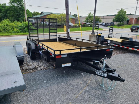 New 7 x 16 Sure-Trac Steel High Side Utility Landscape Trailer 7K GVWR ***w/Reinforced Landscape Gate