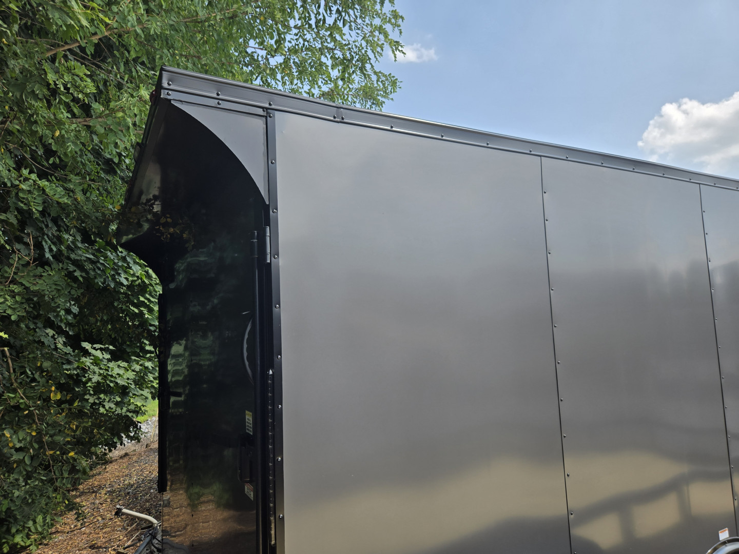New 8.5 x 24 Homesteader Champion Enclosed Car Trailer, 10k ***Charcoal Black Out w/Spread Torsion Axles, PolyCor Side Panels & Alum Wheels