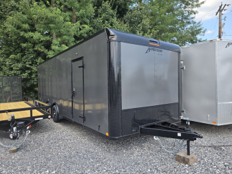 New 8.5 x 24 Homesteader Champion Enclosed Car Trailer, 10k ***Charcoal Black Out w/Spread Torsion Axles, PolyCor Side Panels & Alum Wheels