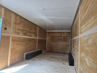 New 8.5 x 24 Homesteader Champion Enclosed Car Trailer, 10k ***Charcoal Black Out w/Spread Torsion Axles, PolyCor Side Panels & Alum Wheels
