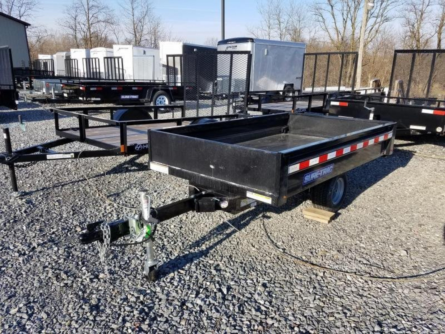 New 4.5 x 8 Sure-Trac Utility Dump Trailer, 3k GVWR w/Ramps