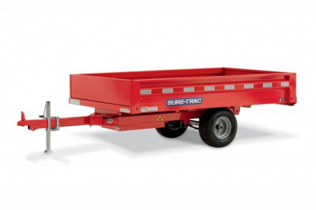 New 4.5 x 8 Sure-Trac Utility Dump Trailer, 3k GVWR w/Ramps