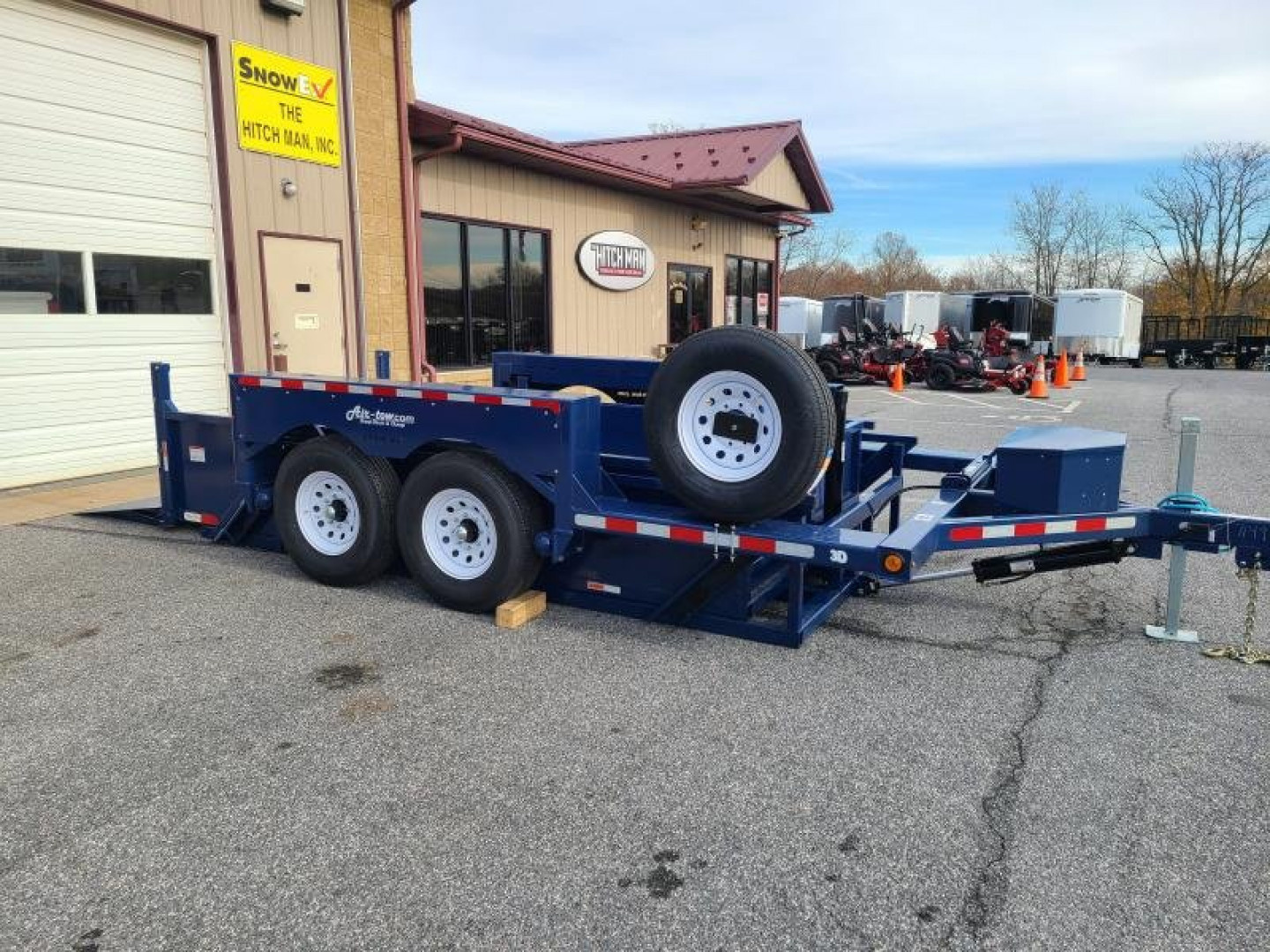 New 6'2" x 12'5" Air Tow 3D-12 Drop-Deck/Dump Trailer, 15K GVWR ***Includes Spare Tire Mount & 110v Battery Charger