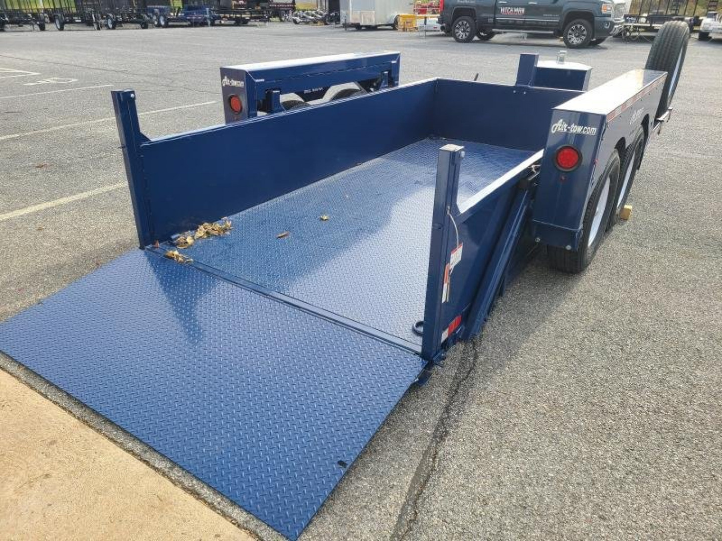 New 6'2" x 12'5" Air Tow 3D-12 Drop-Deck/Dump Trailer, 15K GVWR ***Includes Spare Tire Mount & 110v Battery Charger