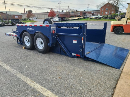 New 6'2" x 12'5" Air Tow 3D-12 Drop-Deck/Dump Trailer, 15K GVWR ***Includes Spare Tire Mount & 110v Battery Charger